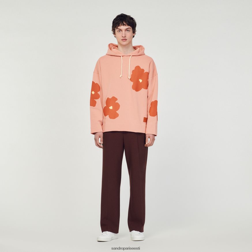 Sandro Paris kehakate mehed lillemustriga kapuuts BN4RF709 roosa