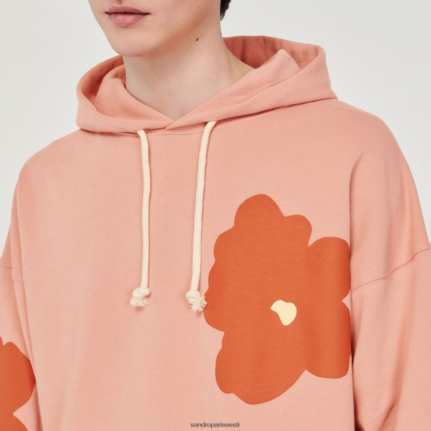 Sandro Paris kehakate mehed lillemustriga kapuuts BN4RF709 roosa