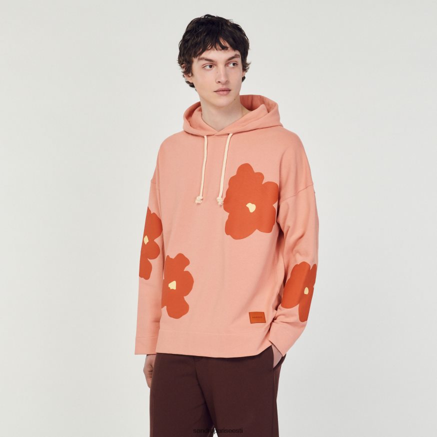 Sandro Paris kehakate mehed lillemustriga kapuuts BN4RF709 roosa