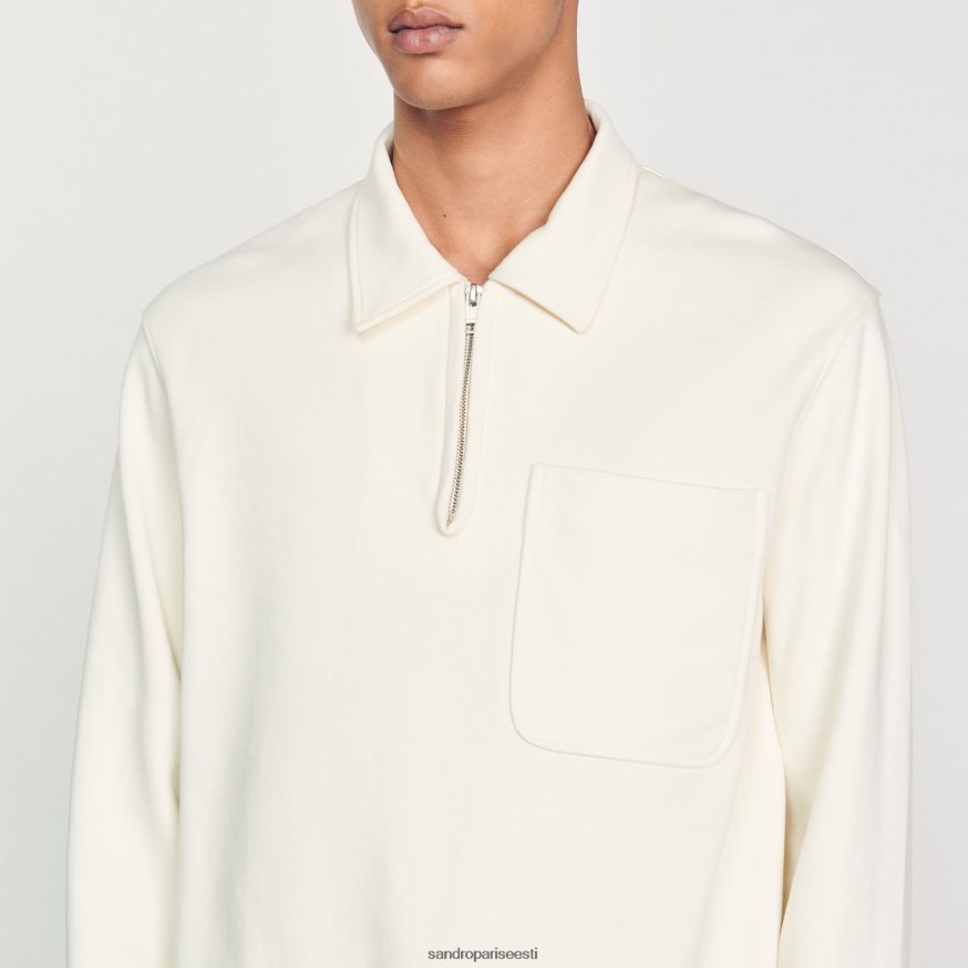 Sandro Paris kehakate mehed lukuga polosärk BN4RF582 ekru