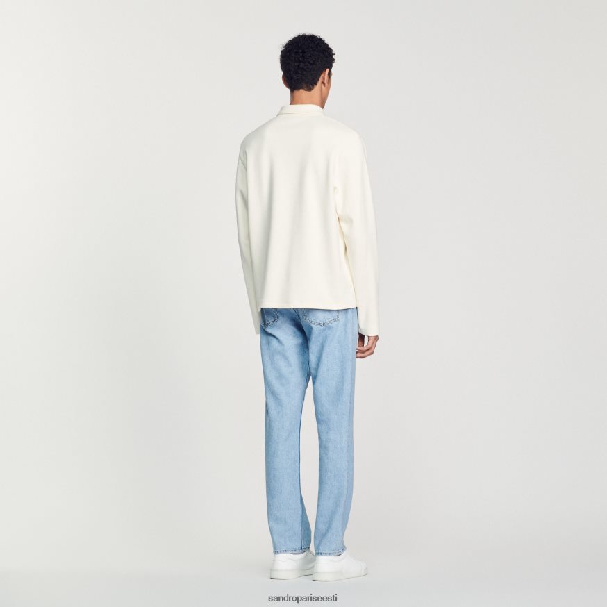 Sandro Paris kehakate mehed lukuga polosärk BN4RF582 ekru