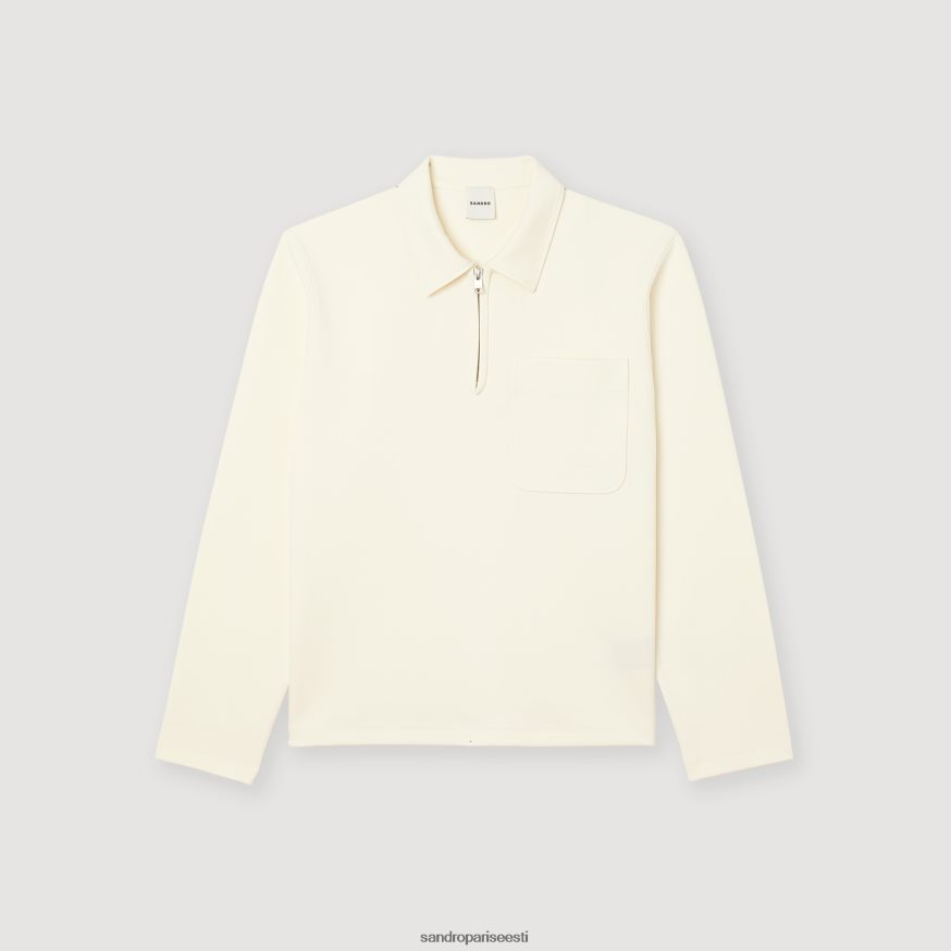 Sandro Paris kehakate mehed lukuga polosärk BN4RF582 ekru