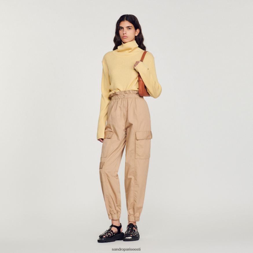 Sandro Paris kehakate mehed rullikaelusega kampsun BN4RF618 kollane