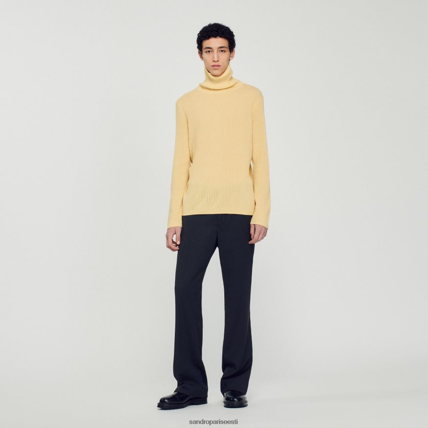 Sandro Paris kehakate mehed rullikaelusega kampsun BN4RF618 kollane