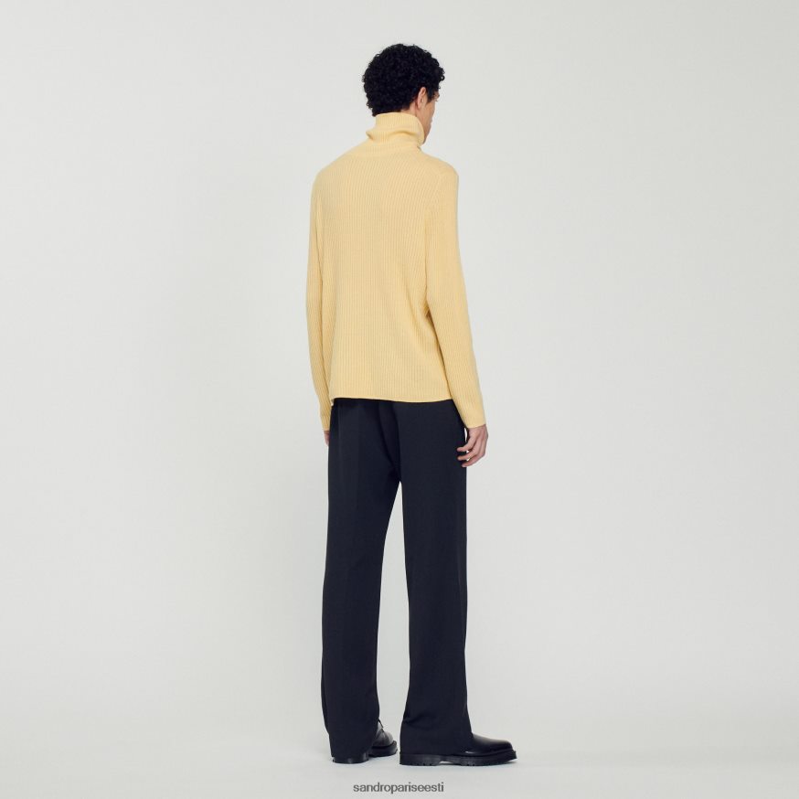 Sandro Paris kehakate mehed rullikaelusega kampsun BN4RF618 kollane