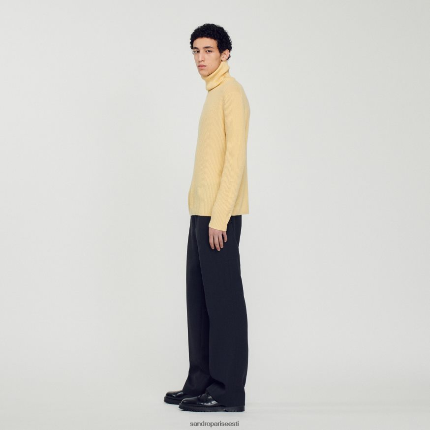 Sandro Paris kehakate mehed rullikaelusega kampsun BN4RF618 kollane