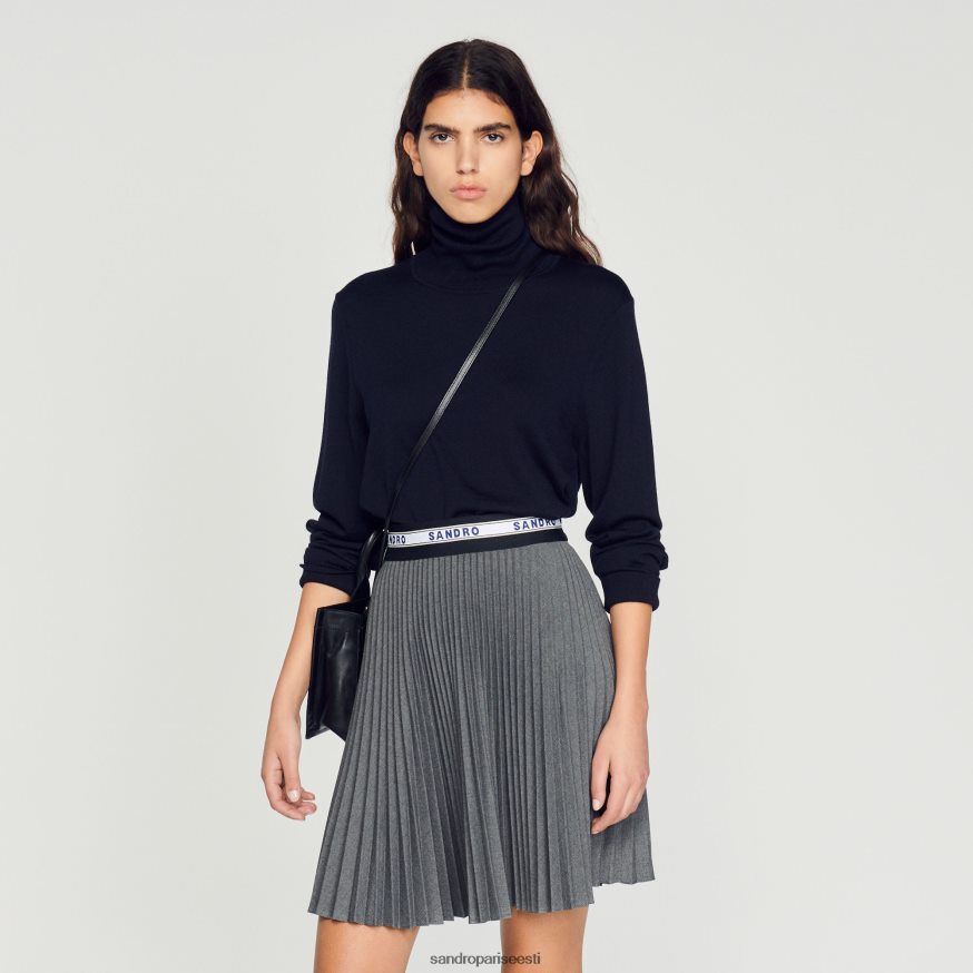 Sandro Paris kehakate mehed rullikaelusega villane kampsun BN4RF675 mereväe sinine