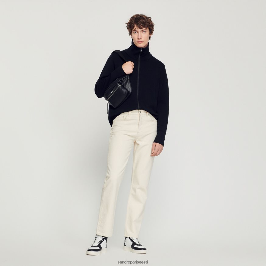 Sandro Paris kehakate mehed tõmblukuga villane kardigan BN4RF667 must