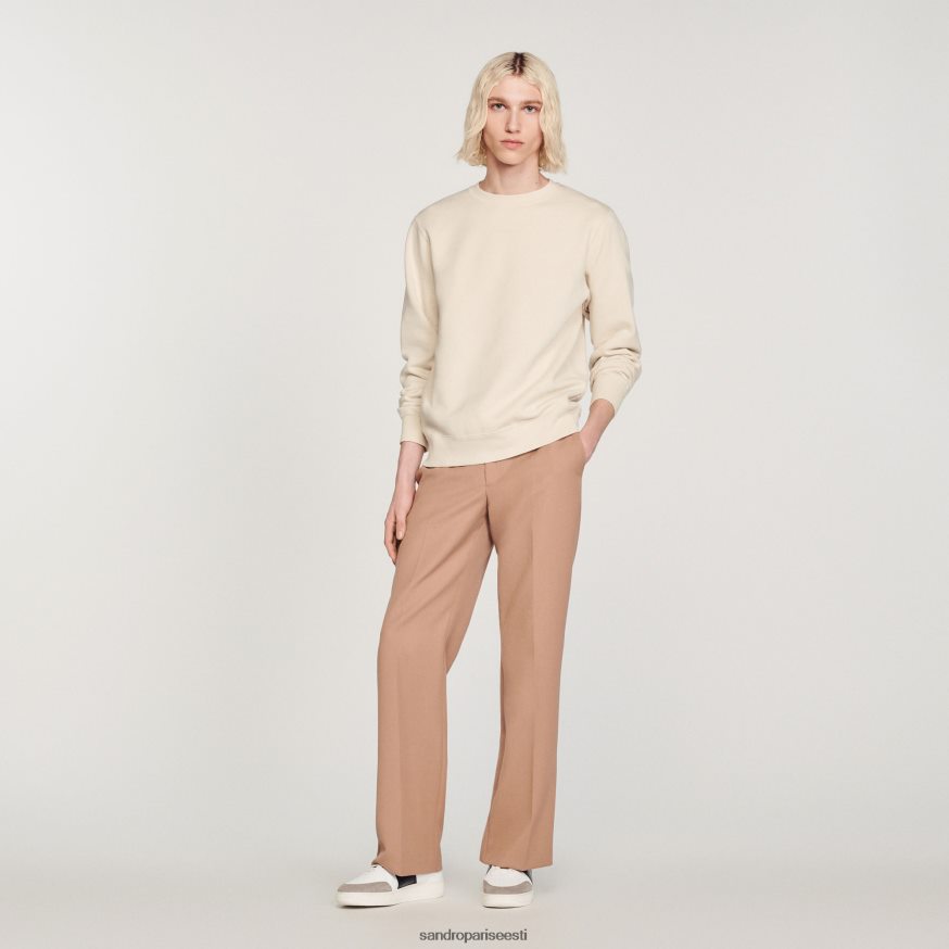 Sandro Paris kehakate mehed tikitud fliisist dressipluus BN4RF757 greige