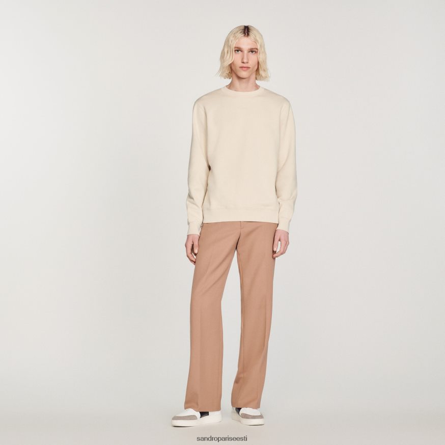 Sandro Paris kehakate mehed tikitud fliisist dressipluus BN4RF757 greige