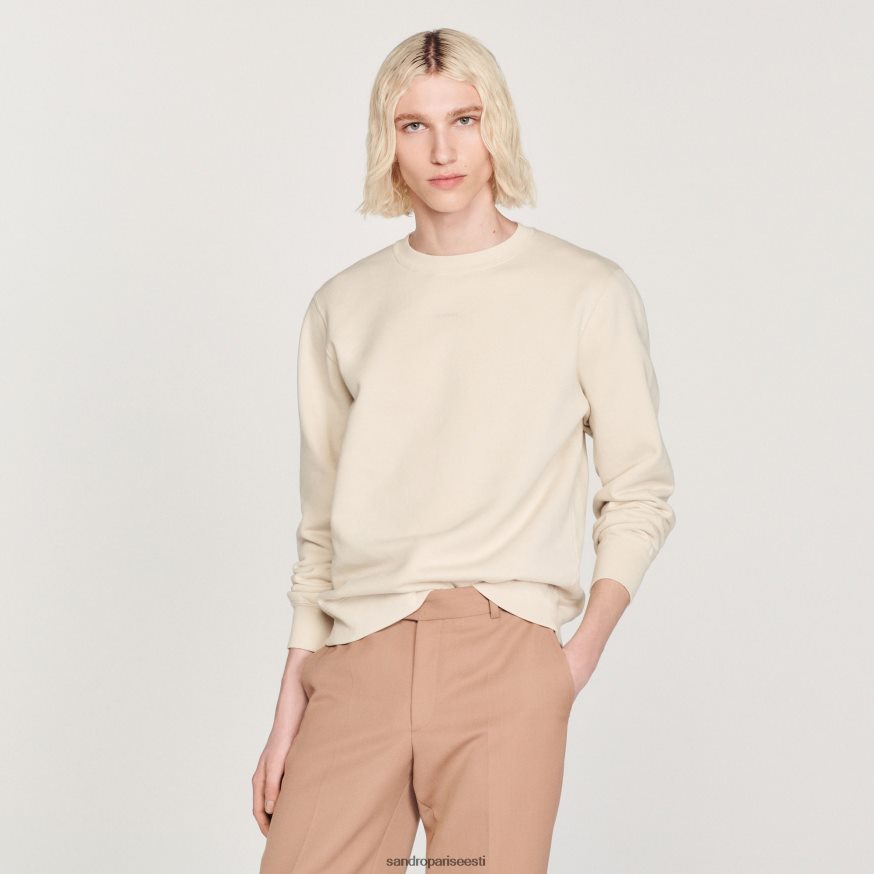 Sandro Paris kehakate mehed tikitud fliisist dressipluus BN4RF757 greige