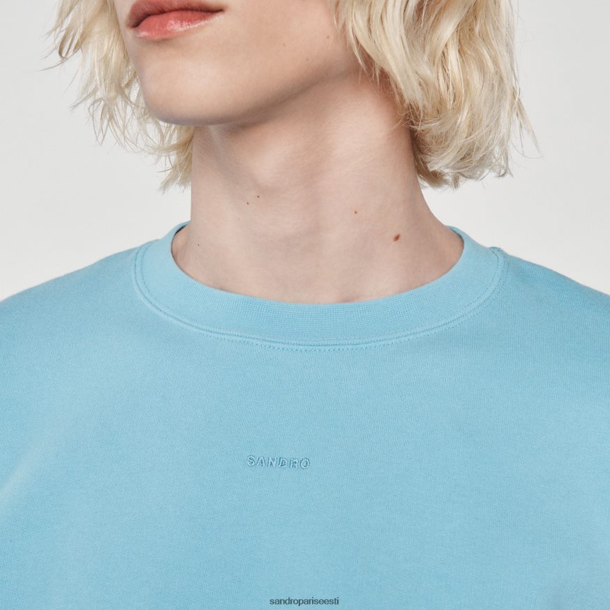 Sandro Paris kehakate mehed tikitud fliisist dressipluus BN4RF814 helesinine