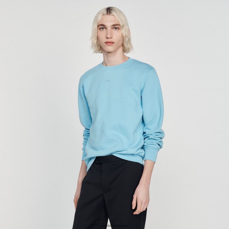 Sandro Paris kehakate mehed tikitud fliisist dressipluus BN4RF814 helesinine