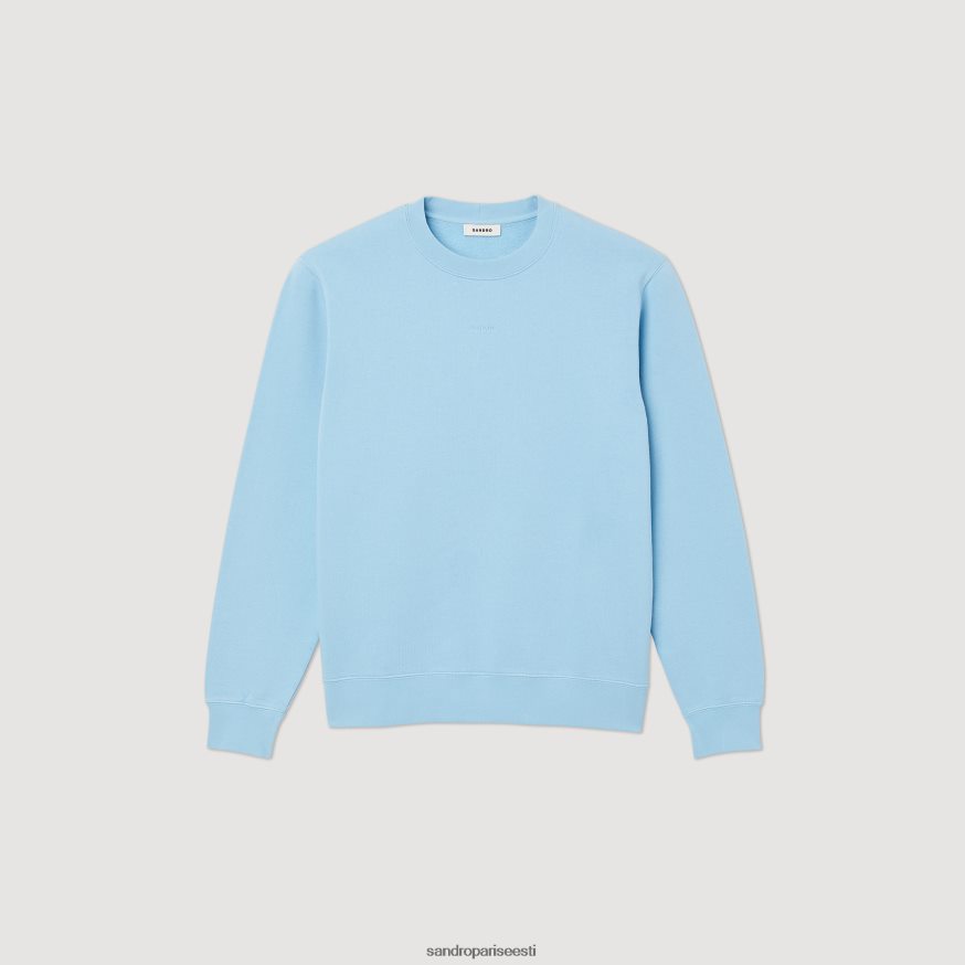 Sandro Paris kehakate mehed tikitud fliisist dressipluus BN4RF814 helesinine