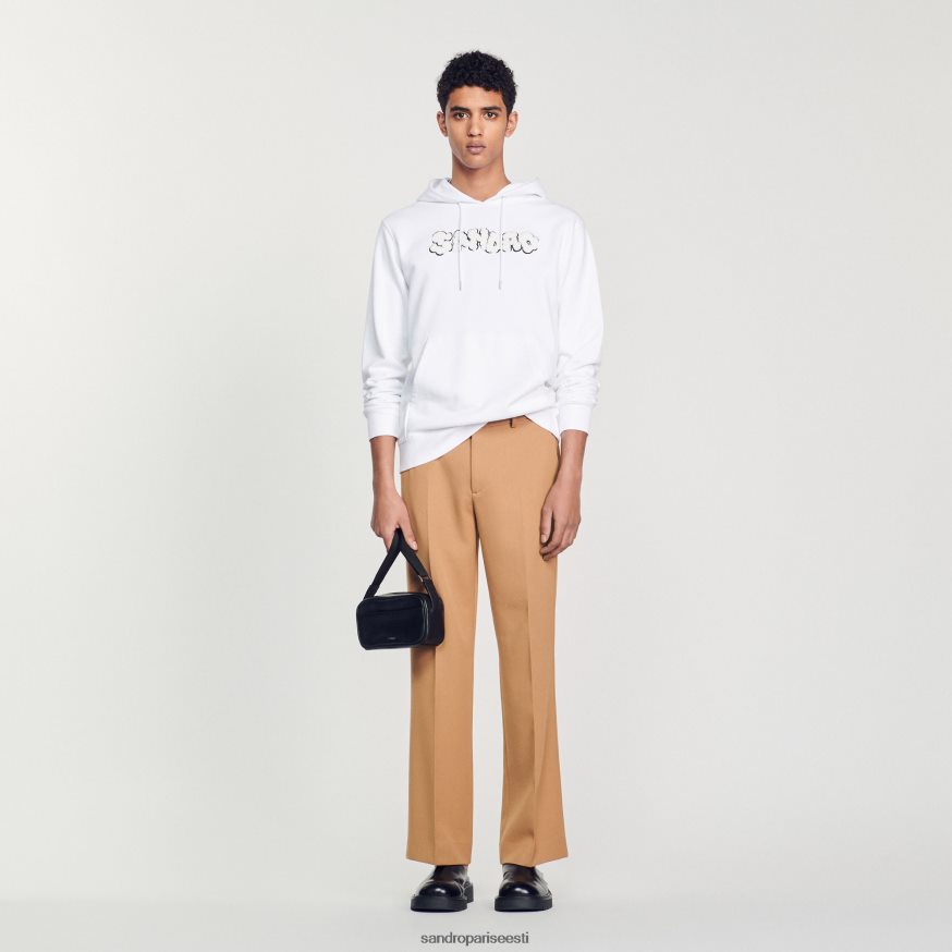 Sandro Paris kehakate mehed tikitud kapuuts BN4RF801 valge