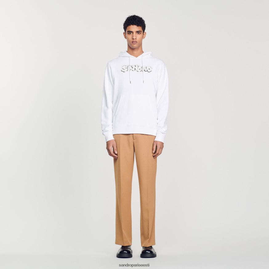 Sandro Paris kehakate mehed tikitud kapuuts BN4RF801 valge