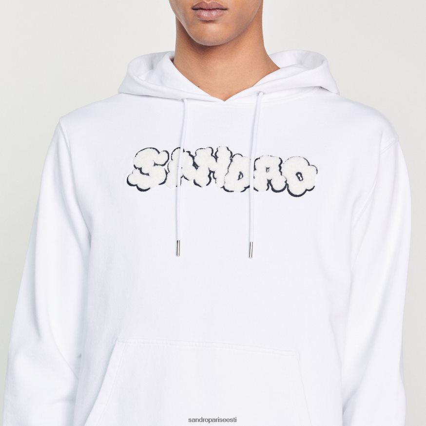 Sandro Paris kehakate mehed tikitud kapuuts BN4RF801 valge