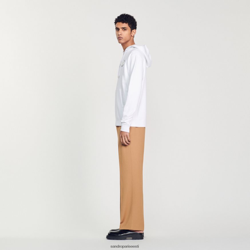 Sandro Paris kehakate mehed tikitud kapuuts BN4RF801 valge