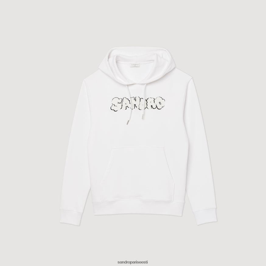 Sandro Paris kehakate mehed tikitud kapuuts BN4RF801 valge