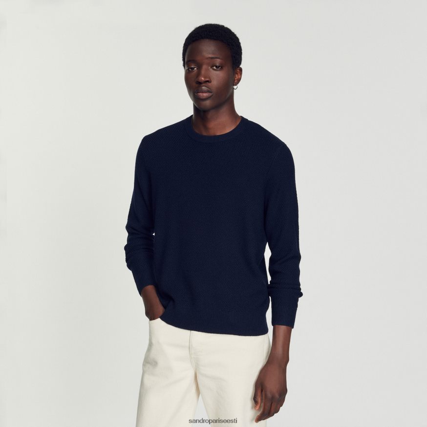 Sandro Paris kehakate mehed villane kampsun BN4RF687 mereväe sinine