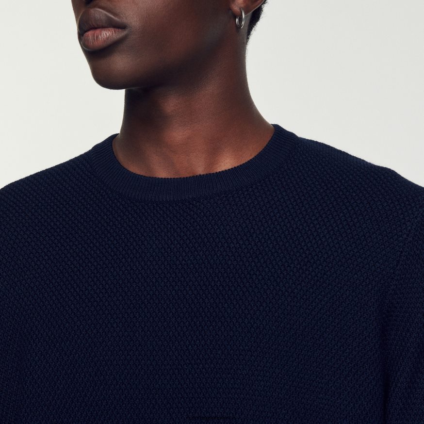 Sandro Paris kehakate mehed villane kampsun BN4RF687 mereväe sinine