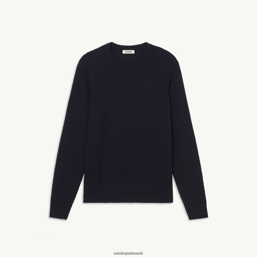 Sandro Paris kehakate mehed villane kampsun BN4RF687 mereväe sinine