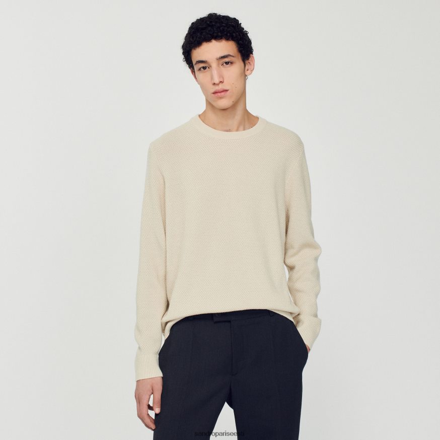 Sandro Paris kehakate mehed villane kampsun BN4RF688 ekru