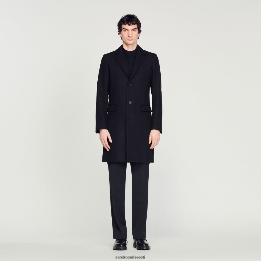 Sandro Paris kehakate mehed villane mantel BN4RF605 must