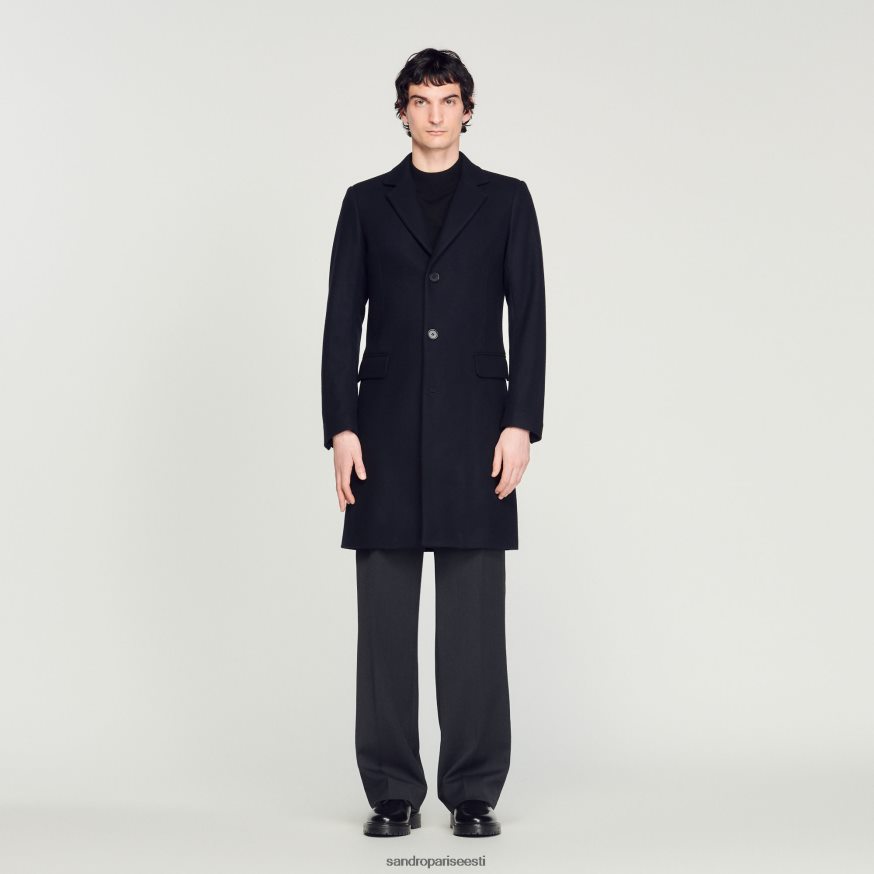 Sandro Paris kehakate mehed villane mantel BN4RF606 mereväe sinine