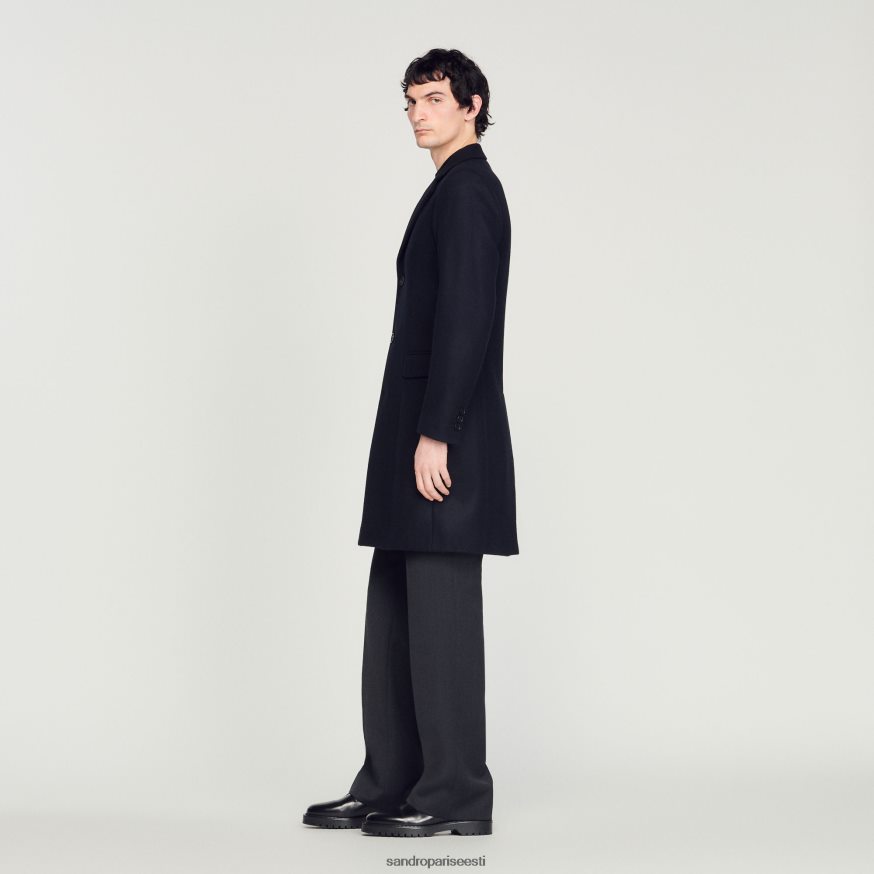 Sandro Paris kehakate mehed villane mantel BN4RF606 mereväe sinine