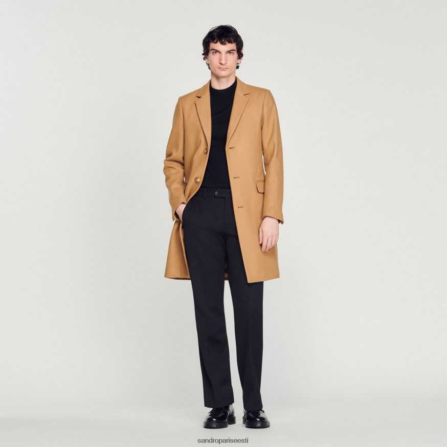 Sandro Paris kehakate mehed villane mantel BN4RF607 beež