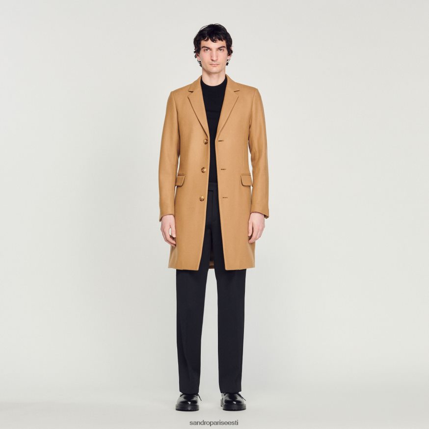 Sandro Paris kehakate mehed villane mantel BN4RF607 beež