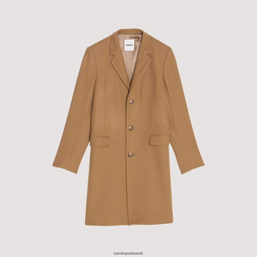 Sandro Paris kehakate mehed villane mantel BN4RF607 beež