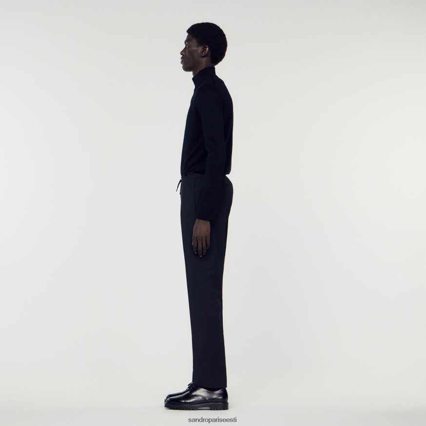 Sandro Paris kehakate mehed elastse vöökohaga püksid BN4RF656 must