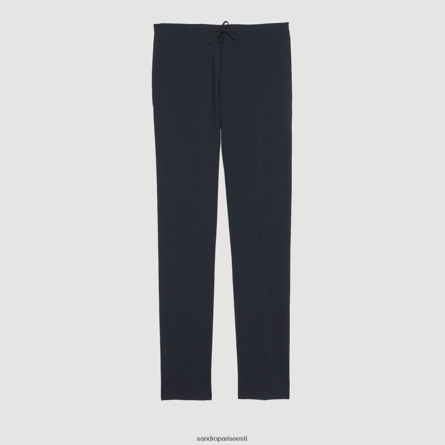 Sandro Paris kehakate mehed elastse vöökohaga püksid BN4RF657 mereväe sinine