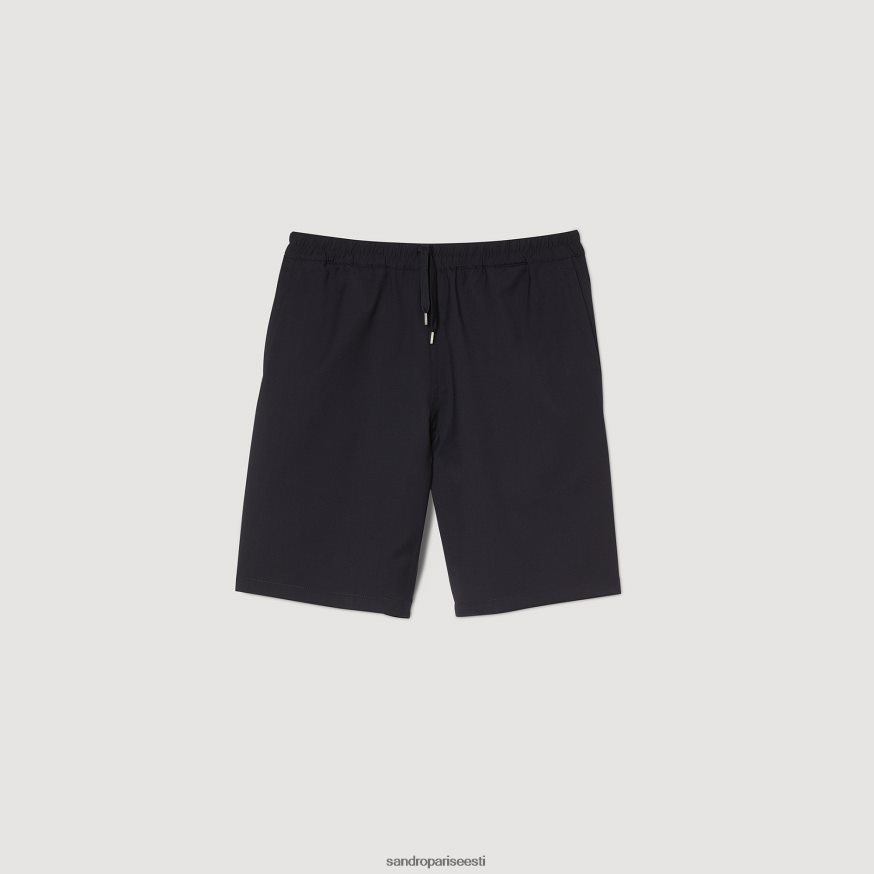 Sandro Paris kehakate mehed elastsed lühikesed püksid BN4RF648 mereväe sinine