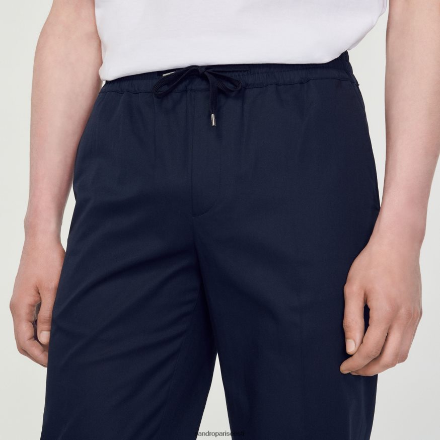 Sandro Paris kehakate mehed elastsed sirge säärega püksid BN4RF776 mereväe sinine