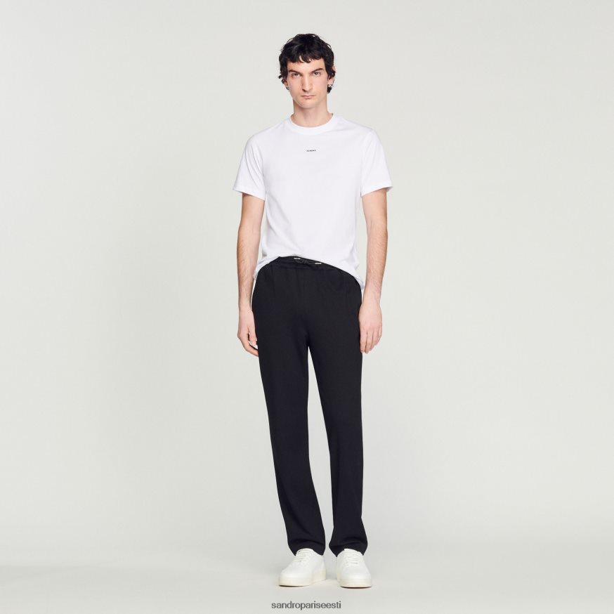 Sandro Paris kehakate mehed jersey jooksupüksid BN4RF646 must