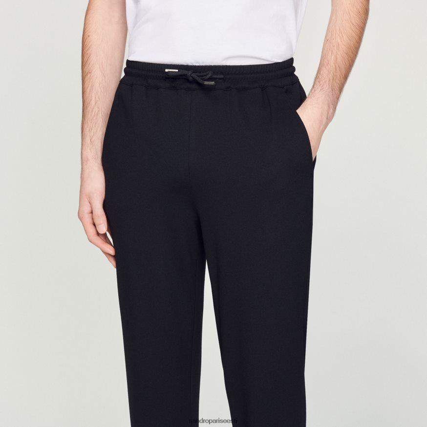 Sandro Paris kehakate mehed jersey jooksupüksid BN4RF646 must