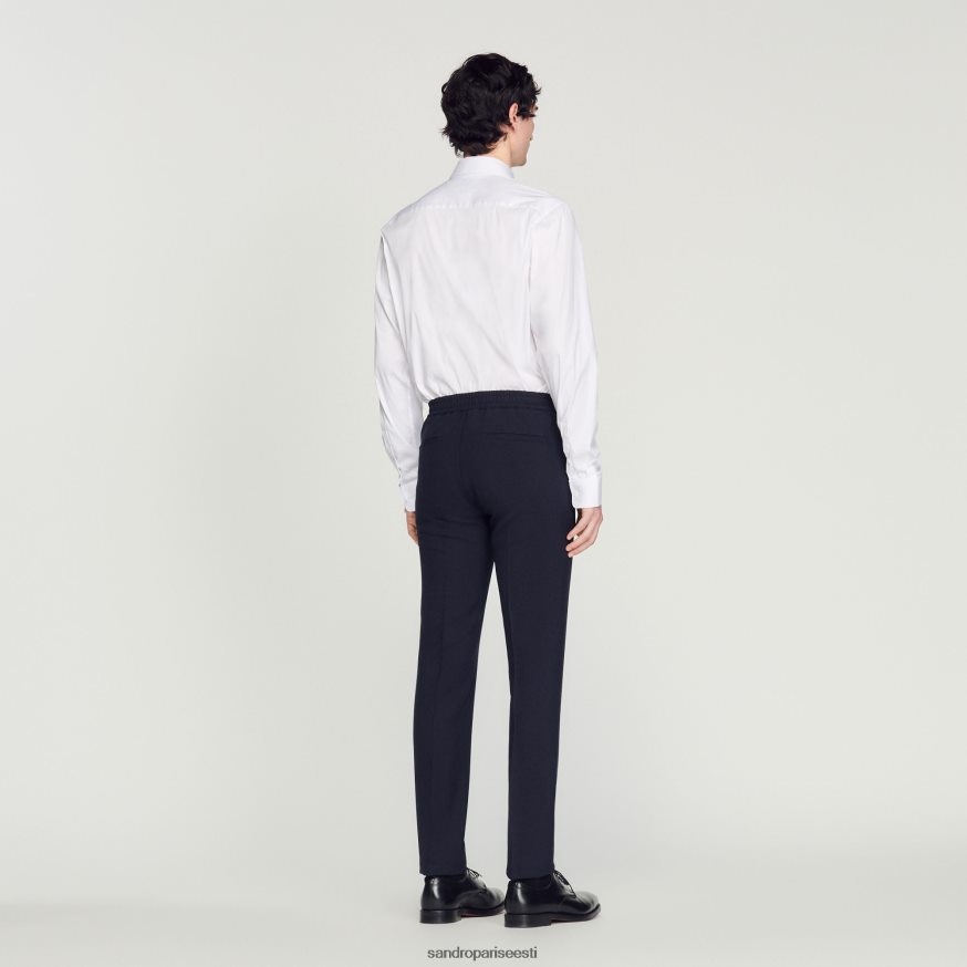 Sandro Paris kehakate mehed jersey püksid BN4RF785 mereväe sinine