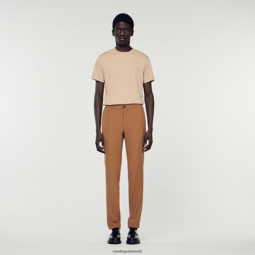 Sandro Paris kehakate mehed jersey püksid BN4RF824 kaamel