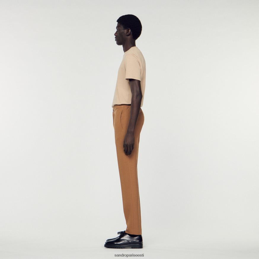 Sandro Paris kehakate mehed jersey püksid BN4RF824 kaamel