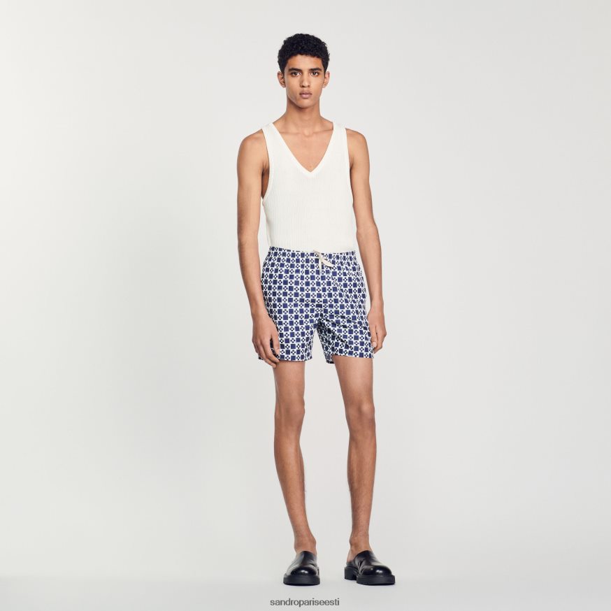 Sandro Paris kehakate mehed kandilised risti ujumispüksid BN4RF587 kandiline rist merevägi