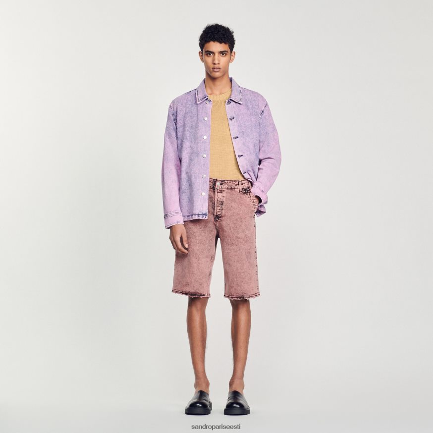 Sandro Paris kehakate mehed kottis teksapüksid BN4RF752 roosa