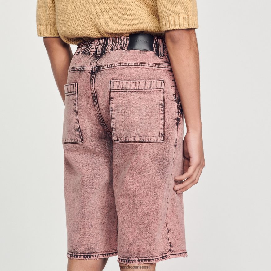 Sandro Paris kehakate mehed kottis teksapüksid BN4RF752 roosa