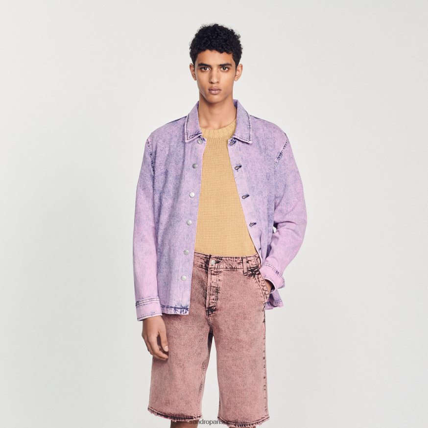 Sandro Paris kehakate mehed kottis teksapüksid BN4RF752 roosa