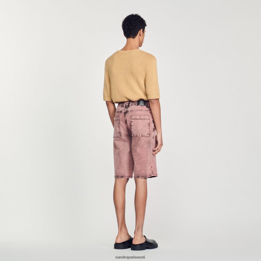 Sandro Paris kehakate mehed kottis teksapüksid BN4RF752 roosa