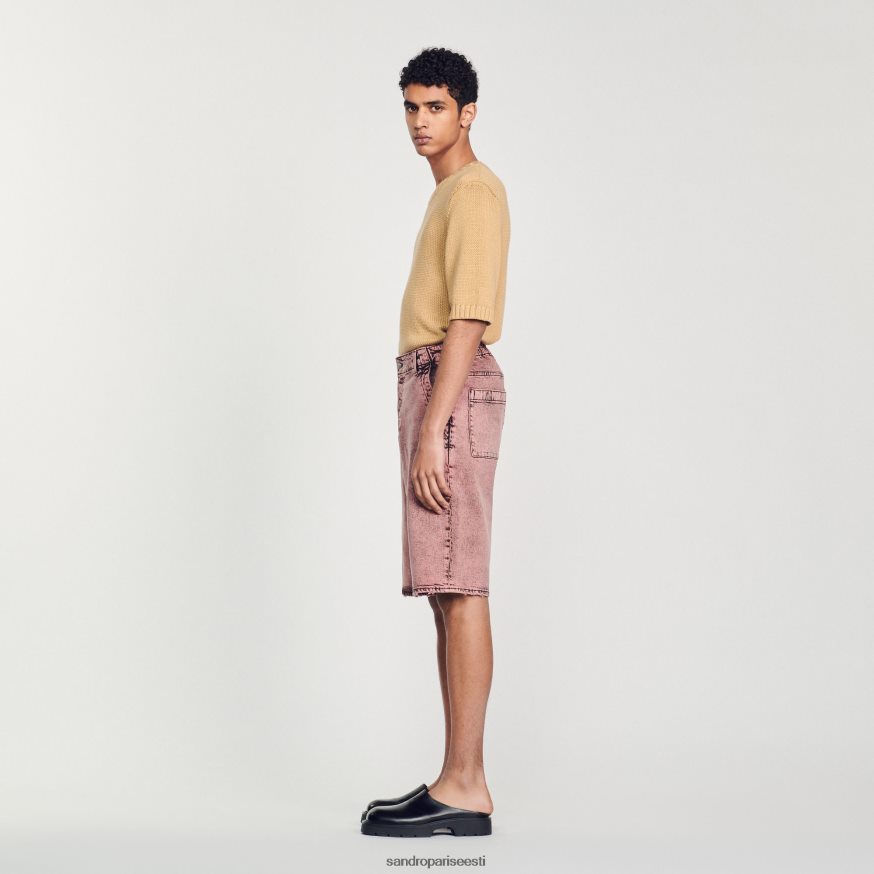 Sandro Paris kehakate mehed kottis teksapüksid BN4RF752 roosa