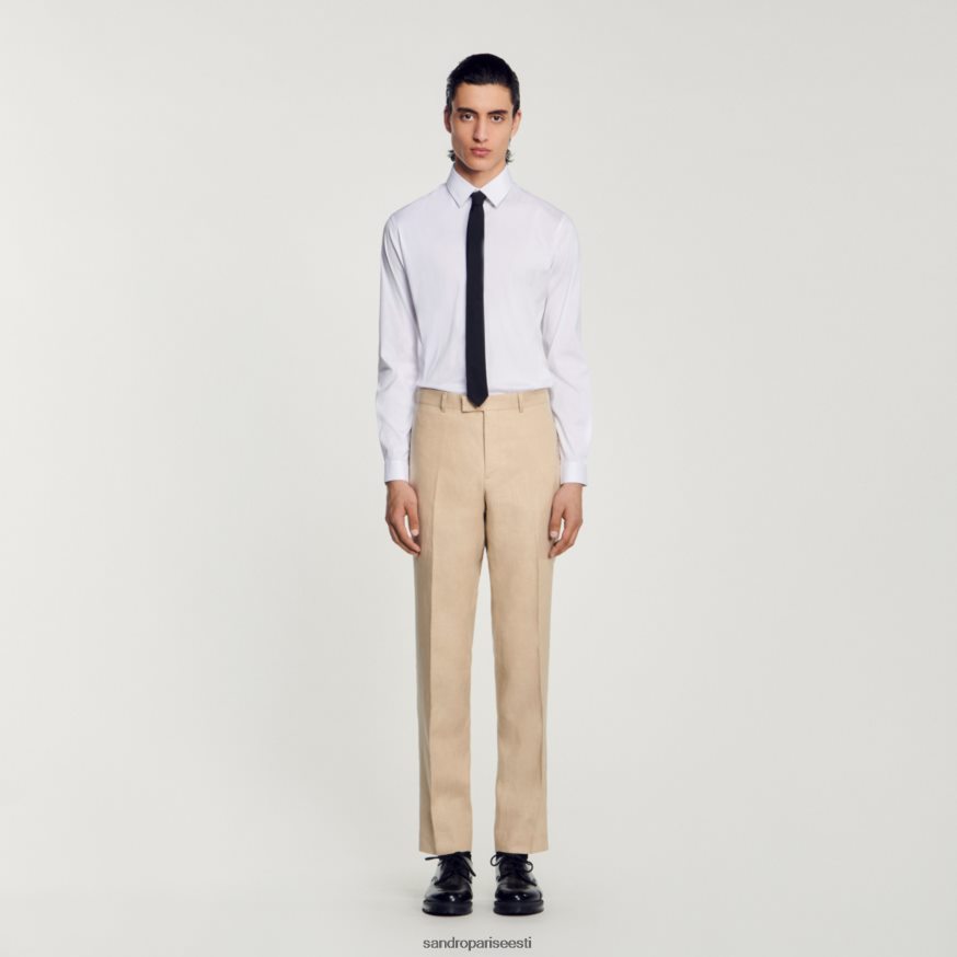 Sandro Paris kehakate mehed linased püksid BN4RF586 beež