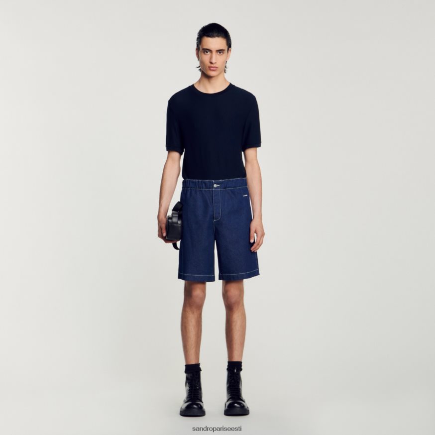 Sandro Paris kehakate mehed teksapüksid BN4RF604 toores teksariidest